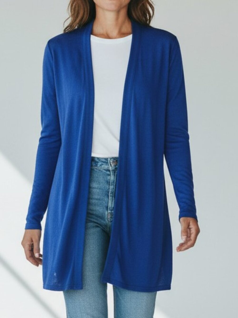 Alberto Makali cardigan Women's Small blue pleated lightweight unique luxury